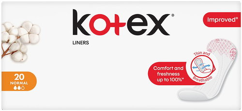 KOTEX Liners Normal Flat 20 pcs - Panty Liners - Main image
