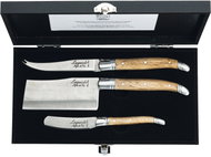 LAGUIOLE Luxury Line Sada nožů na sýr 3 ks, rukojeť z dubového dřeva, délka 100 mm - Knife Set