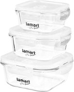 Lamart Súprava sklenených dóz 3 ks Air LT6012 - Dózy na potraviny