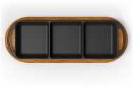 LAVA METAL TRIO Backform aus Gusseisen mit Holzboden - 12x33 cm - Bräter