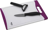 Lamart LT2020 ceramic knife, scraper and purple seat - Cutting Board