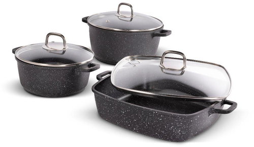 Lamart LT1287 CAST Topfset 6-teilig schwarz - Kochgeschirrset - Hauptbild