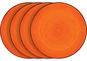 LAMART LT9051 HAPPY Flache Teller - 4 Stück - orange - Teller-Set