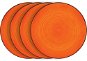 Sada talířů LAMART Set mělkých talířů 4 ks oranžové LT9051 HAPPY  - Sada talířů