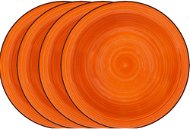 LAMART Set hlbokých tanierov 4 ks oranžové LT9063 HAPPY - Súprava tanierov