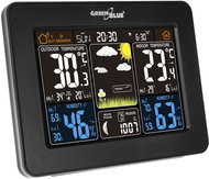 Maclean URZ3467 Bezdrátová barevná meteorologická stanice DCF GreenBlue GB523 DCF s fázemi měsíce - Meteostanice