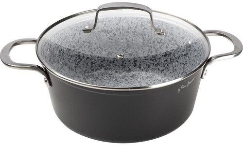 Lamart GRANIT LT1254 Kasserolle mit Deckel 24 cm - Großer Kochtopf - Hauptbild