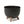 Pot holder ROMA, diameter 29cm, bowl on legs, black