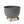 Flowerpot ROMA, diameter 29cm, bowl on legs, anthracite
