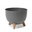 Flowerpot ROMA, diameter 29cm, bowl on legs, anthracite