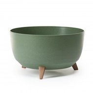 LAMELA Flowerpot ROMA ECO WOOD, diameter 47 cm, bowl on legs, green - Flower Pot