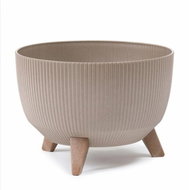 LAMELA Květináč ROMA ECO COFFEE, průměr 24 cm, mísa na  nožkách, jumper, latte - Květináč