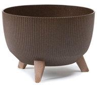 LAMELA Květináč ROMA ECO COFFEE, průměr 24 cm, mísa na nožkách, jumper, espresso - Květináč