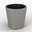 Low flowerpot MUZA, size 39 x 39cm, height 41cm, taupe