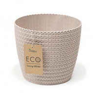 LAMELA Květináč MAGNOLIA ECO JERSEY, průměr 26 cm, výška 22 cm, bílý - Květináč