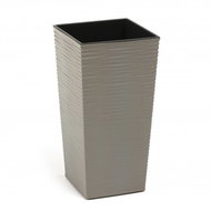 LAMELA Flowerpot FINEZIA ECO WOOD DLUTO, 30 × 30 × 57 cm, grey - Flower Pot