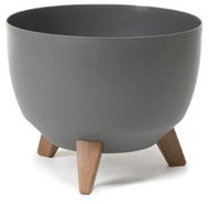 Lamela Květináč Roma průměr 24 cm antracit mísa nožkách - Květináč