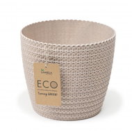 LAMELA Květináč MAGNOLIA ECO JERSEY, průměr 19 cm, bílý - Flower Pot