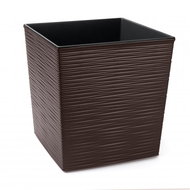 LAMELA Flowerpot JUKA DLUTO - indented, 300 × 300 mm, mocha - Flower Pot
