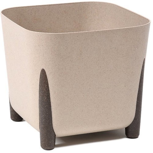 Lamela Flowerpot FRIDA 36 cm, square, coffee latte - Flower Pot - Main image