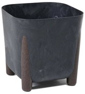 LamelaPot FRIDA 36 cm, ECO, square, black concrete effect - Flower Pot