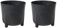 Lamela Flowerpot FRIDA 21 cm, recycled, black concrete, set of 2 - Flower Pot