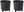 Black concrete, set of 2