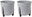 Grey-concrete, set of 2