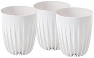 Lamela Flowerpot MIRA 19 cm, white, 3 pcs - Flower Pot