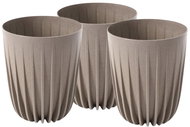 Lamela Flowerpot MIRA 19 cm, coffee latte, set of 3 - Flower Pot