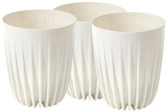 Lamela Flowerpot MIRA 19 cm, cream, set of 3 - Flower Pot