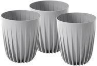 Lamela Flowerpot MIRA 19 cm, grey, set of 3 - Flower Pot