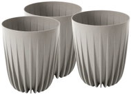 Lamela Flowerpot MIRA 19 cm, wood grey, set of 3 - Flower Pot