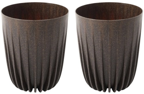 Lamela Flowerpot MIRA 25 cm, coffee espresso, set of 2 - Flower Pot - Main image
