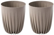Lamela Flowerpot MIRA 25 cm, coffee latte, set of 2 - Flower Pot