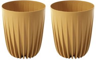 Lamela Flowerpot MIRA 25 cm, mustard, set of 2 - Flower Pot