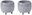 Grey, set of 2