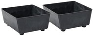 Lamela Flower bowl SAGA 28 × 28 cm, decor black concrete, set of 2 - Flower Pot