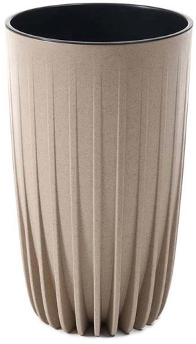 Lamela Flowerpot MIRA diameter 25 cm, tall, coffe latte - Flower Pot - Main image