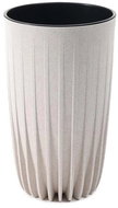 Lamela Flowerpot MIRA diameter 25 cm, tall, wood white - Flower Pot