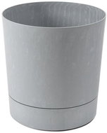Lamela Flowerpot AURA + bowl 35 cm, grey concrete effect - Flower Pot