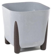 Lamela Flowerpot FRIDA 26 cm, square, grey concrete effect - Flower Pot