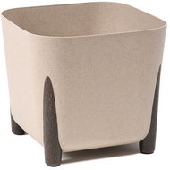 Lamela Flowerpot FRIDA 26 cm, square, coffee latte - Flower Pot