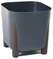 Lamela Flowerpot FRIDA 26 cm, ECO, square, anthracite - Flower Pot