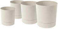 Lamela Flowerpot AURA + bowl 12,5 + 14,5 + 17,5 + 20 cm, beige, set of 4 - Flower Pot