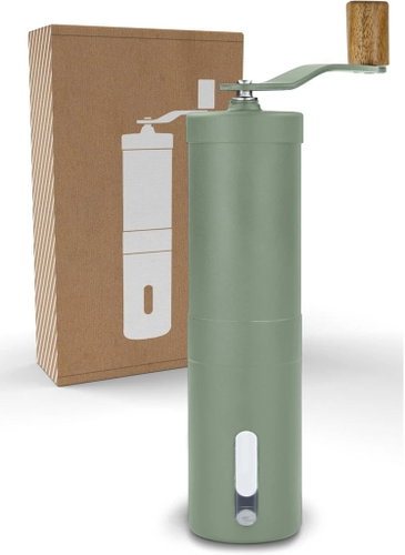 Lambda Coffee Hand coffee grinder stainless steel, ceramic caliper green - Coffee Grinder - Main image