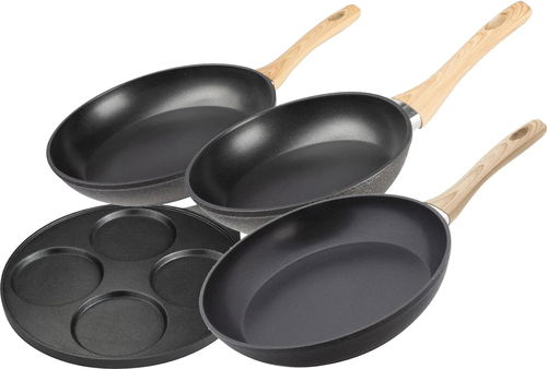 Lamart NATUR Pánve 20 cm, 24 cm a 28 cm + Lamart CREPE Lívanečník 26 cm - Sada pánví - Hlavní obrázek