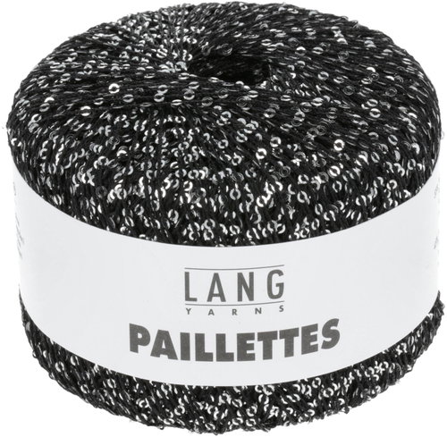 LANG YARNS Paillettes Sequin Yarn, 25g, Black - Yarn - Main image
