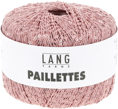 LANG YARNS Paillettes Effect Yarn with Sequins, 25g, Pink - Yarn - Main image