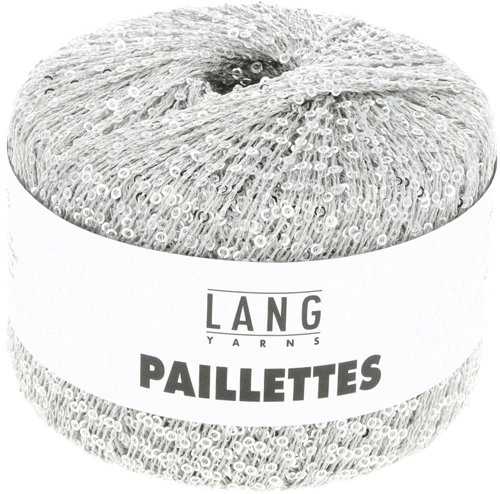 LANG YARNS Paillettes Effect Yarn with Sequins, 25g, Grey - Yarn - Main image